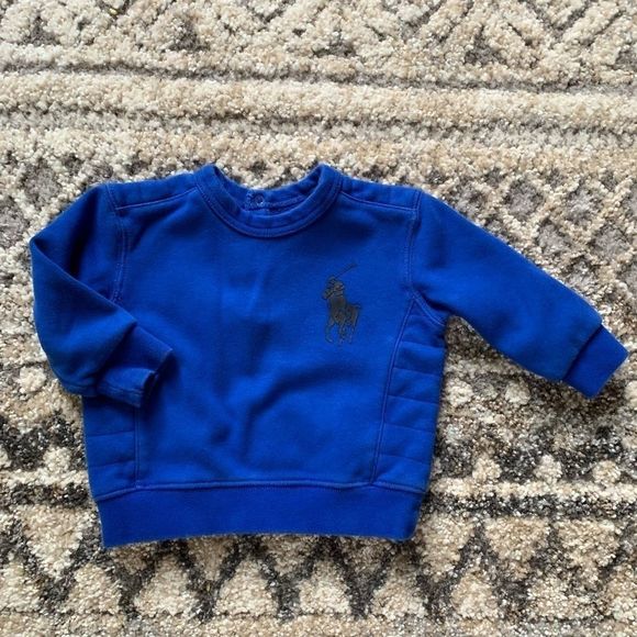 Ralph Lauren Big Horse Logo Royal Sweater 3M - Picture 1 of 5
